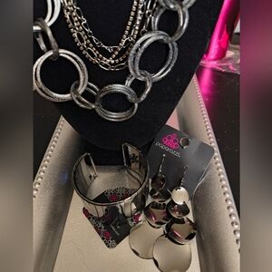 Paparazzi Silver Mirror Jewelry Set